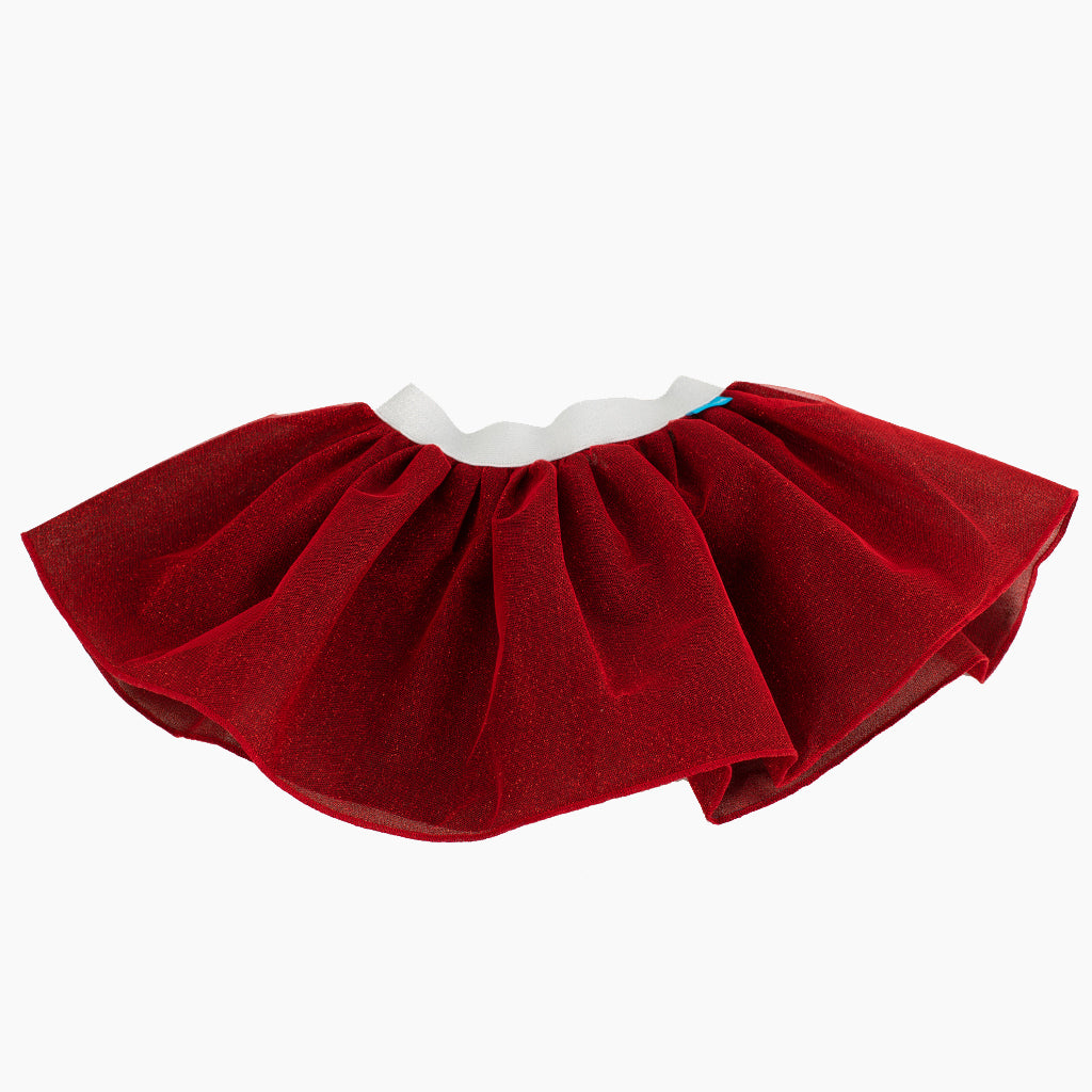 Falda de tul roja